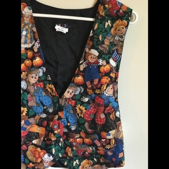 Rare Vintage Raggedy Ann &Andy Harvest Fall Vest - Picture 6 of 7